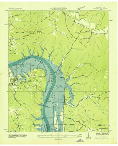 United States Geological Survey Pickwick, TN-AL (1936, 24000-Scale) digital map