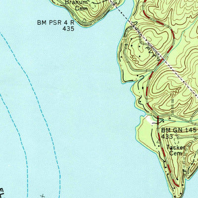 United States Geological Survey Pickwick, TN-AL (1972, 24000-Scale) digital map