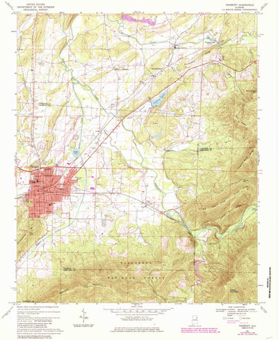 United States Geological Survey Piedmont, AL (1967, 24000-Scale) digital map