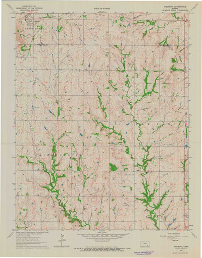 United States Geological Survey Piedmont, KS (1964, 24000-Scale) digital map