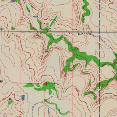 United States Geological Survey Piedmont, KS (1964, 24000-Scale) digital map