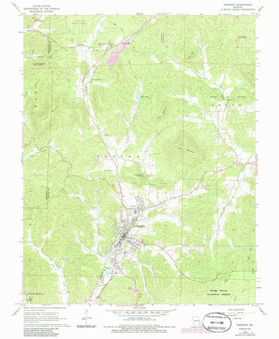 United States Geological Survey Piedmont, MO (1968, 24000-Scale) digital map