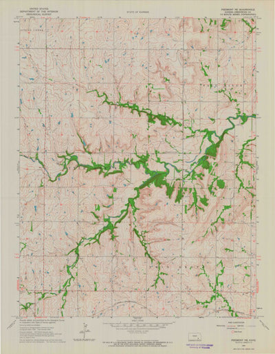 United States Geological Survey Piedmont NE, KS (1964, 24000-Scale) digital map