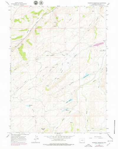United States Geological Survey Piedmont Reservoir, WY (1965, 24000-Scale) digital map