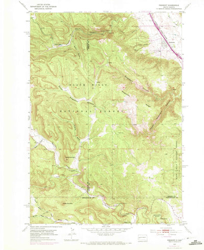 United States Geological Survey Piedmont, SD (1953, 24000-Scale) digital map