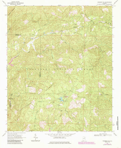 United States Geological Survey Piedmont SE, AL (1967, 24000-Scale) digital map