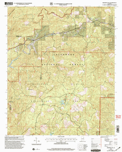 United States Geological Survey Piedmont SE, AL (2001, 24000-Scale) digital map