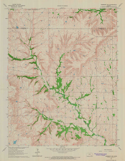 United States Geological Survey Piedmont SW, KS (1964, 24000-Scale) digital map