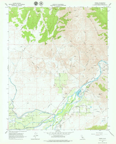 United States Geological Survey Piedra, CA (1965, 24000-Scale) digital map