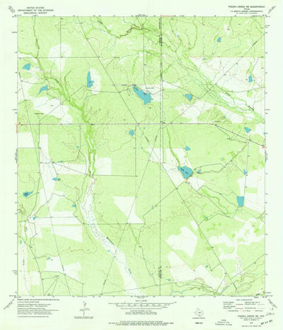 United States Geological Survey Piedra Creek NE, TX (1974, 24000-Scale) digital map
