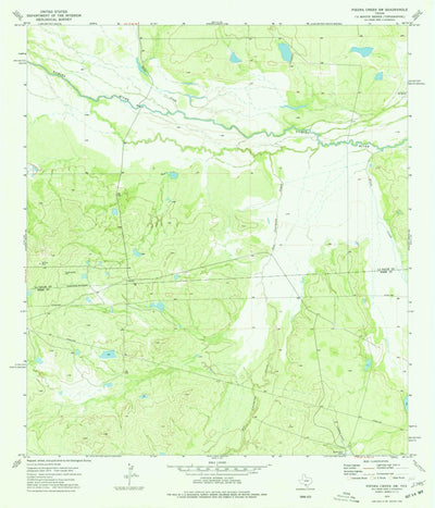 United States Geological Survey Piedra Creek SW, TX (1974, 24000-Scale) digital map