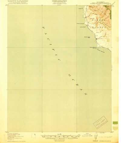 United States Geological Survey Piedras Blancas, CA (1919, 62500-Scale) digital map