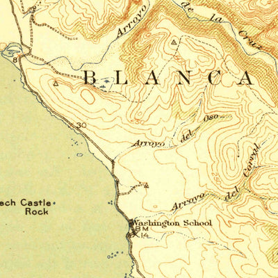 United States Geological Survey Piedras Blancas, CA (1919, 62500-Scale) digital map