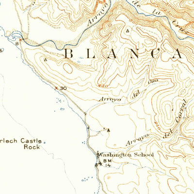 United States Geological Survey Piedras Blancas, CA (1927, 62500-Scale) digital map