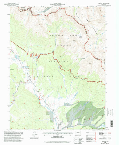 United States Geological Survey Pieplant, CO (1994, 24000-Scale) digital map