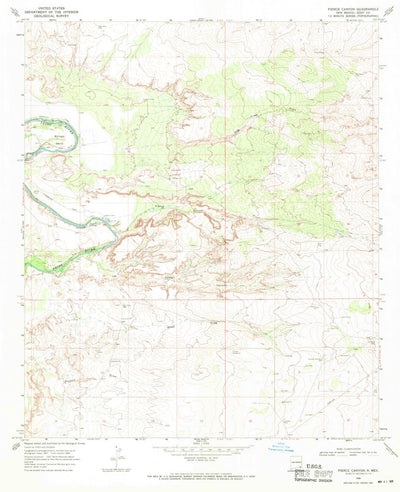 United States Geological Survey Pierce Canyon, NM (1968, 24000-Scale) digital map