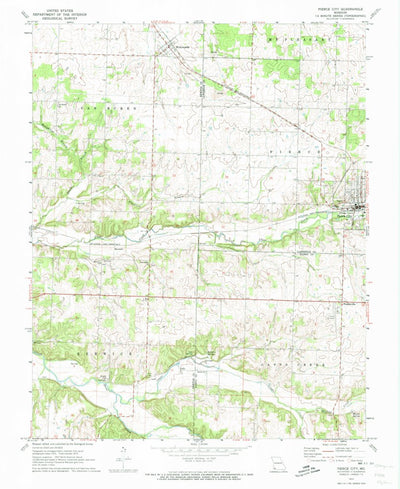 United States Geological Survey Pierce City, MO (1972, 24000-Scale) digital map