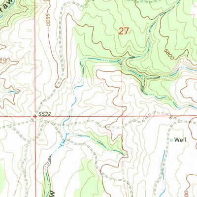 United States Geological Survey Pierce Draw, WY (1967, 24000-Scale) digital map