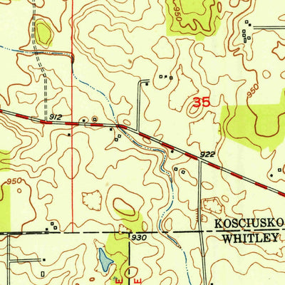 United States Geological Survey Pierceton, IN (1950, 24000-Scale) digital map