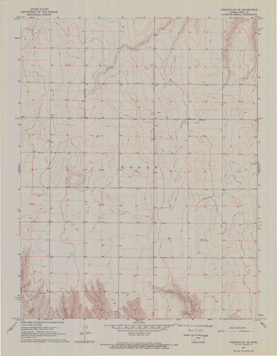 United States Geological Survey Pierceville NE, KS (1968, 24000-Scale) digital map
