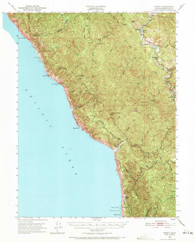 United States Geological Survey Piercy, CA (1950, 62500-Scale) digital map