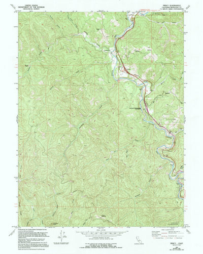 United States Geological Survey Piercy, CA (1969, 24000-Scale) digital map