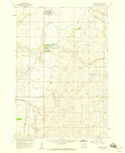 United States Geological Survey Pierpont, SD (1958, 24000-Scale) digital map