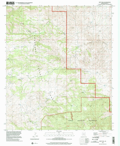 United States Geological Survey Piety Hill, AZ (1996, 24000-Scale) digital map