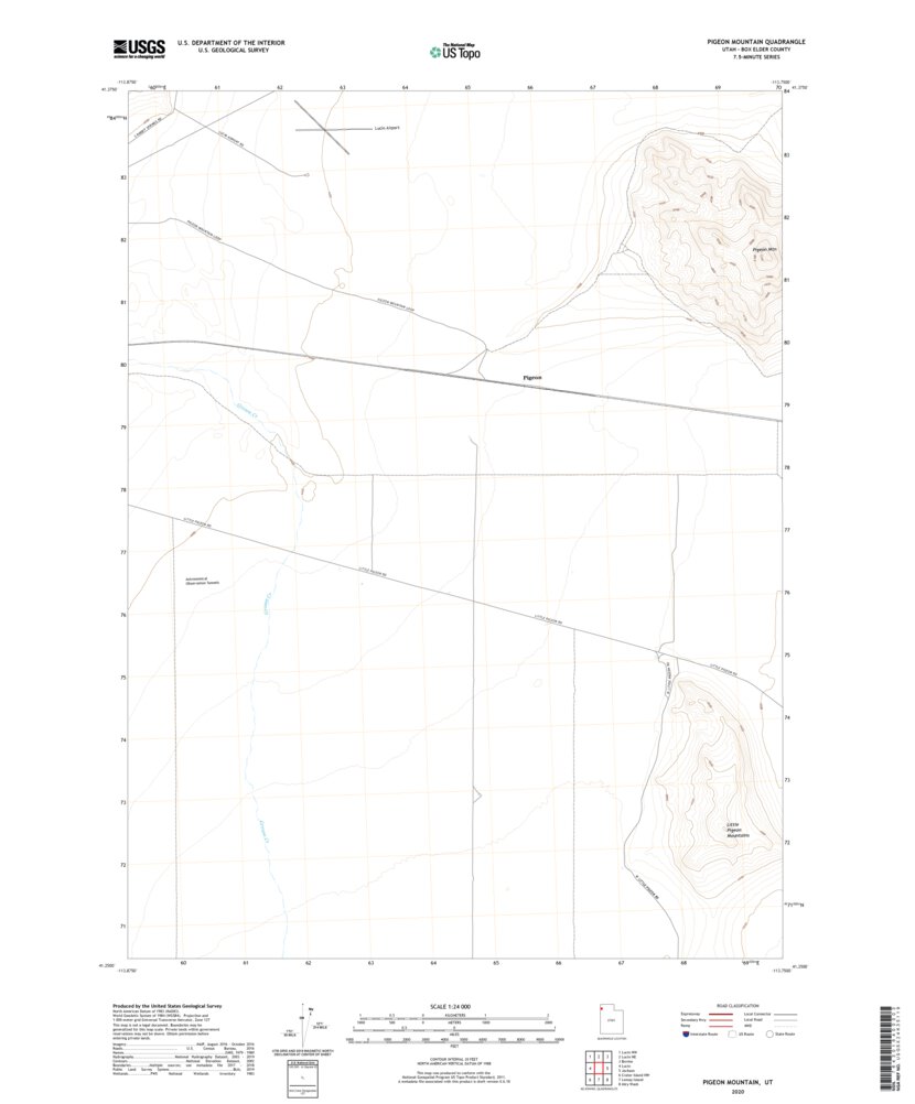 Pigeon Mountain, UT (2020, 24000-Scale) Map by United States Geological ...