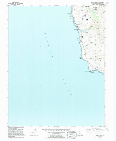 United States Geological Survey Pigeon Point, CA (1991, 24000-Scale) digital map