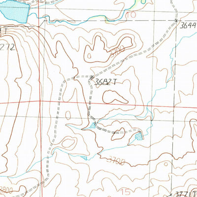 United States Geological Survey Pike Creek Hills West, MT (1986, 24000-Scale) digital map