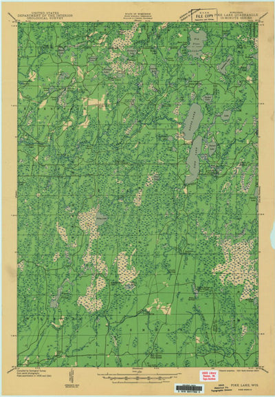 United States Geological Survey Pike Lake, WI (1942, 48000-Scale) digital map