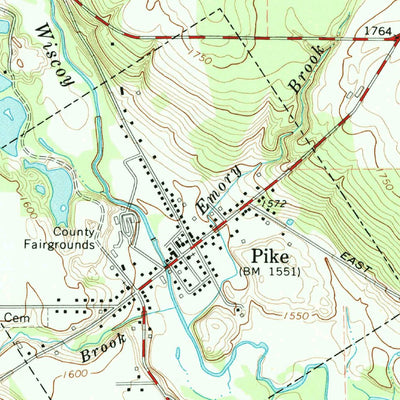 United States Geological Survey Pike, NY (1972, 24000-Scale) digital map