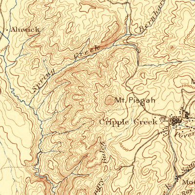 United States Geological Survey Pikes Peak, CO (1894, 125000-Scale) digital map