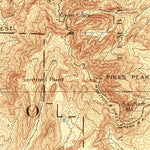 United States Geological Survey Pikes Peak, CO (1894, 125000-Scale) digital map