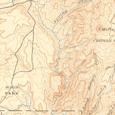United States Geological Survey Pikes Peak, CO (1901, 62500-Scale) digital map