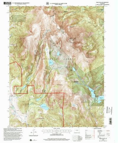 United States Geological Survey Pikes Peak, CO (1994, 24000-Scale) digital map