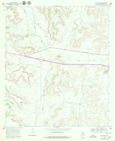 United States Geological Survey Pikes Peak, TX (1967, 24000-Scale) digital map