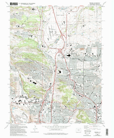 United States Geological Survey Pikeview, CO (1986, 24000-Scale) digital map