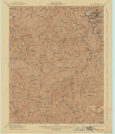 United States Geological Survey Pikeville, KY (1916, 62500-Scale) digital map
