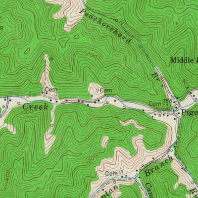 United States Geological Survey Pikeville, KY (1954, 24000-Scale) digital map