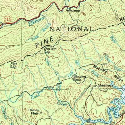 United States Geological Survey Pikeville, KY-VA (1977, 100000-Scale) digital map