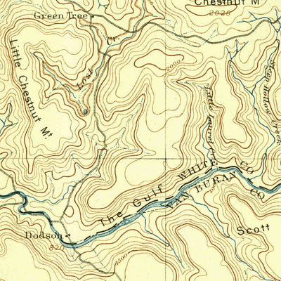 United States Geological Survey Pikeville, TN (1895, 125000-Scale) digital map