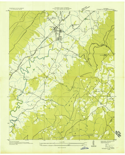 United States Geological Survey Pikeville, TN (1935, 24000-Scale) digital map