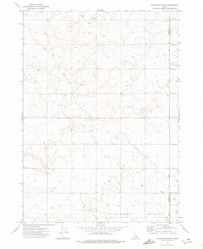 United States Geological Survey Pillar Butte NE, ID (1972, 24000-Scale) digital map