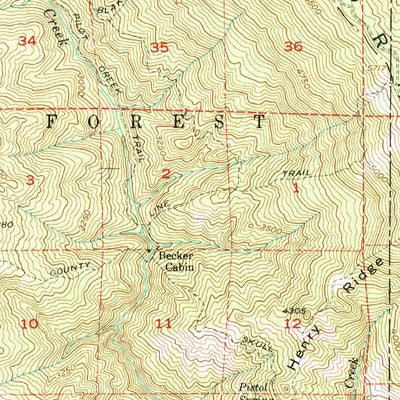 United States Geological Survey Pilot Creek, CA (1951, 62500-Scale) digital map