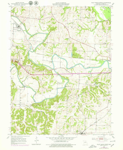 United States Geological Survey Pilot Grove North, MO (1953, 24000-Scale) digital map