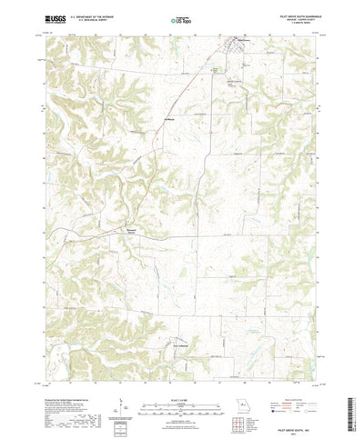 United States Geological Survey Pilot Grove South, MO (2021, 24000-Scale) digital map