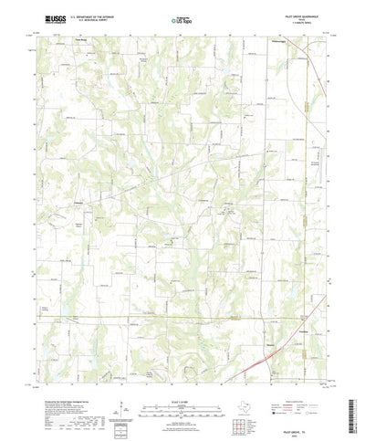United States Geological Survey Pilot Grove, TX (2022, 24000-Scale) digital map