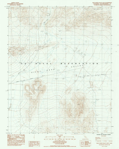 United States Geological Survey Pilot Knob Valley East, CA (1984, 24000-Scale) digital map